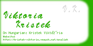 viktoria kristek business card